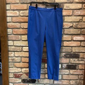 j crew martie Cropped pants Slim Ankle Royal Blue Cotton Blend Nwt 10